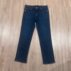 Quince Women's Straight Leg Jeans in Dark Blue